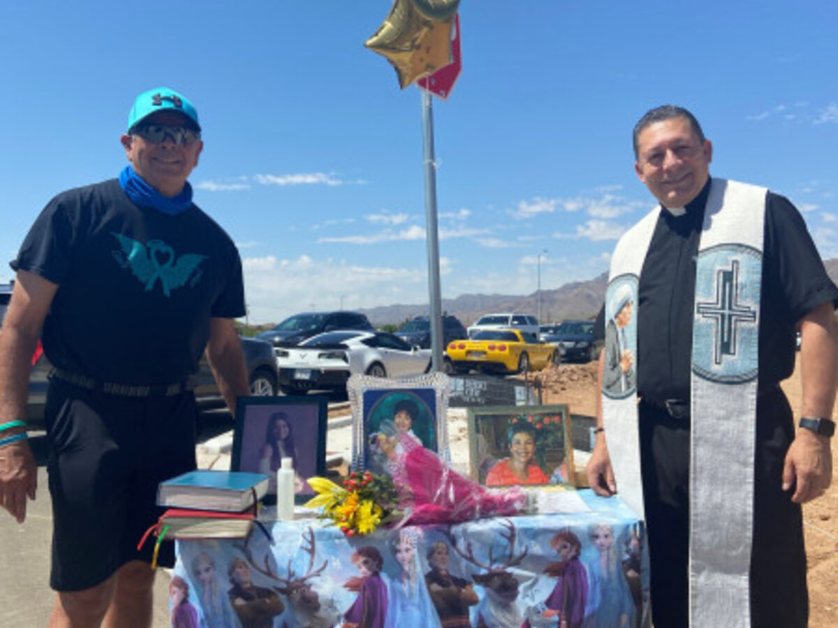 El Paso Street Sign Blessed, Honors Beloved Queen of Peace Parishioner