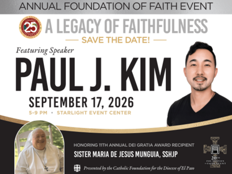 Save the Date for the 20th Annual Foundation of Faith Dinner: A Legacy of Faithfulness